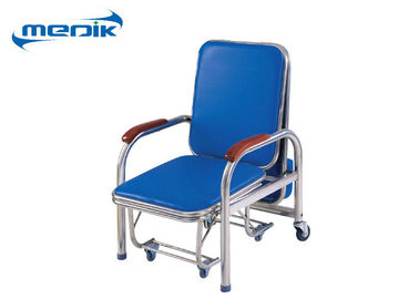 Les meubles se pliants d'hôpital président le lit propre d'acier inoxydable avec la chaise avec la roulette