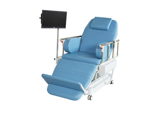 Rambarde se pliante de dialyse de taille de lit de chaise électrique réglable de donneur de sang sur des roulettes
