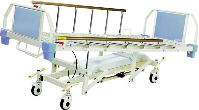 Lit hydraulique de patient médical de 4 fonctions avec les rails latéraux d'alliage d'aluminium