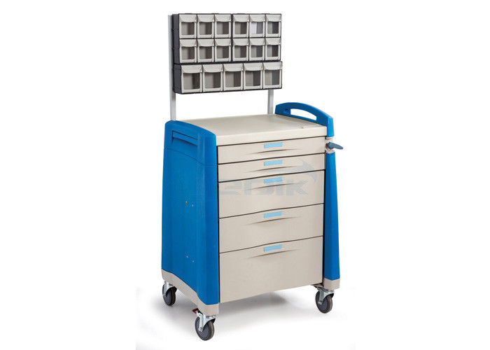 Chariot d'anesthésie de tiroirs du matériel cinq d'ABS