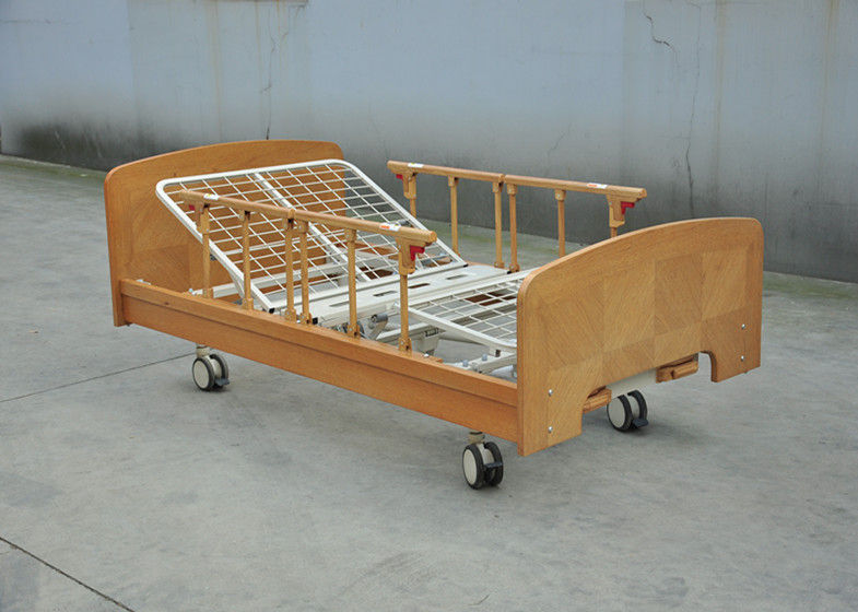 Rail latéral détraqué manuel d'alliage d'aluminium de structure en bois solide de deux lits de maison de repos