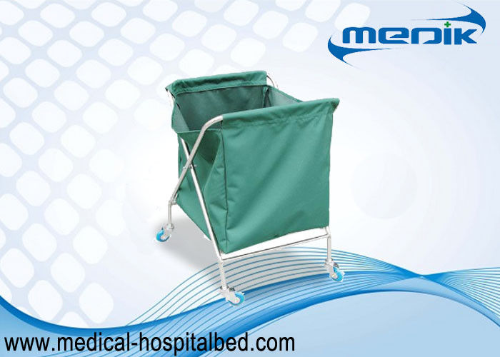 Chariots cliniques à blanchisserie pour rassembler l'habillement sale avec un sac vert