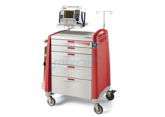 Les chariots médicaux à secours matériel d'ABS avec des conseils de CPR ont adapté des hôpitaux