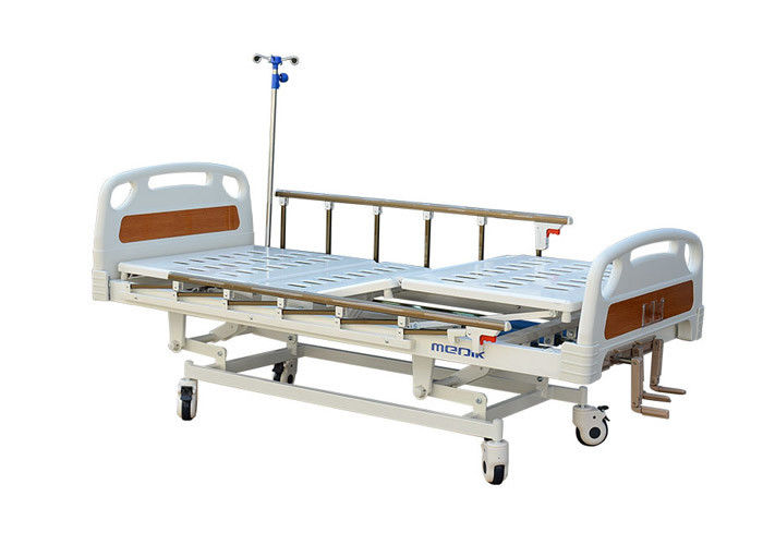 Lit d'hôpital manuel mobile pour la salle générale, rails latéraux d'alliage d'aluminium