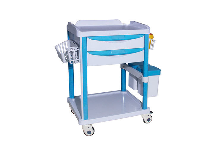Les ABS structurent le chariot d'accident d'hôpital 	Taille de 625*475*930 millimètre avec l'urgence d'ajustement de 5 tiroirs